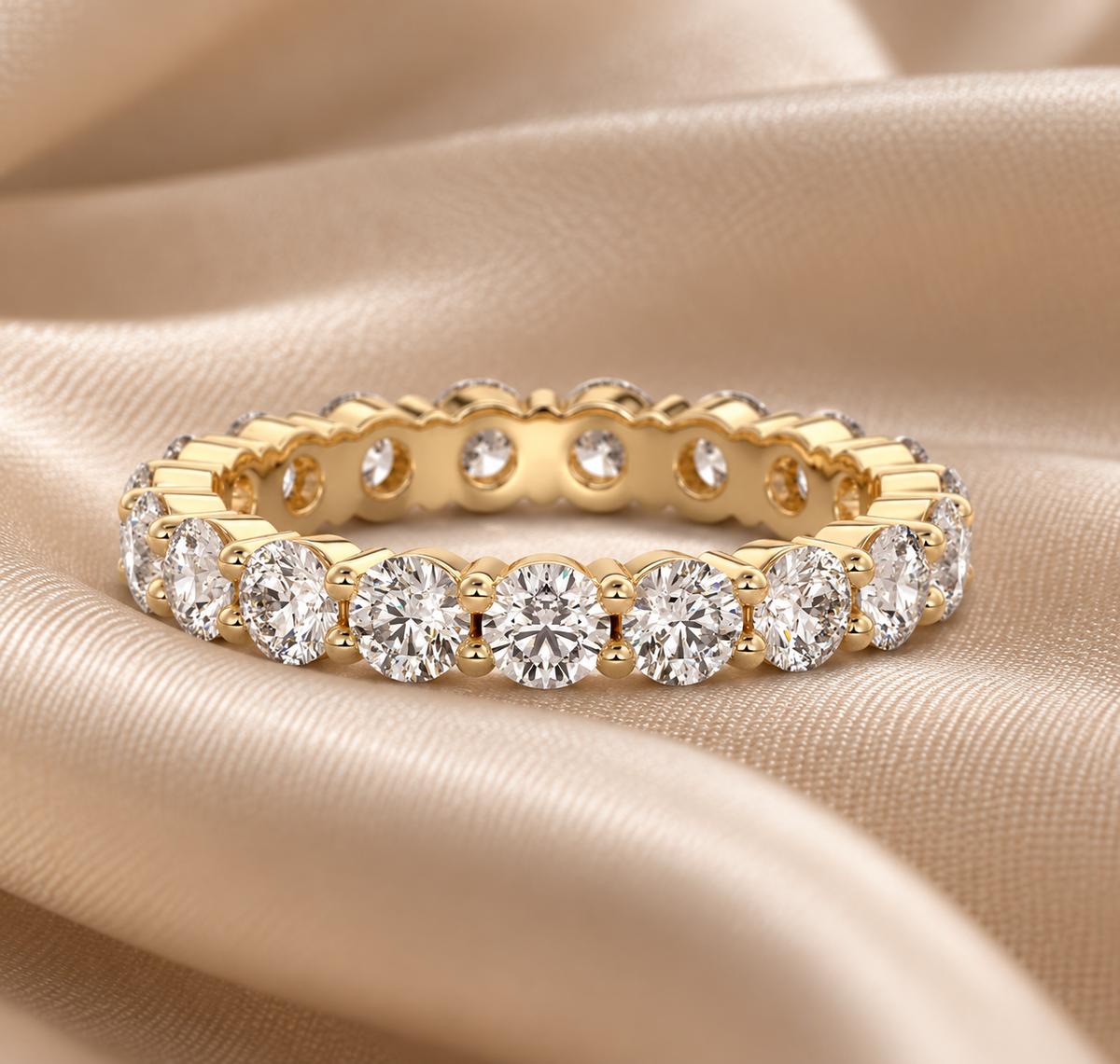 Bague éternité moissanite 4 mm – JOYA