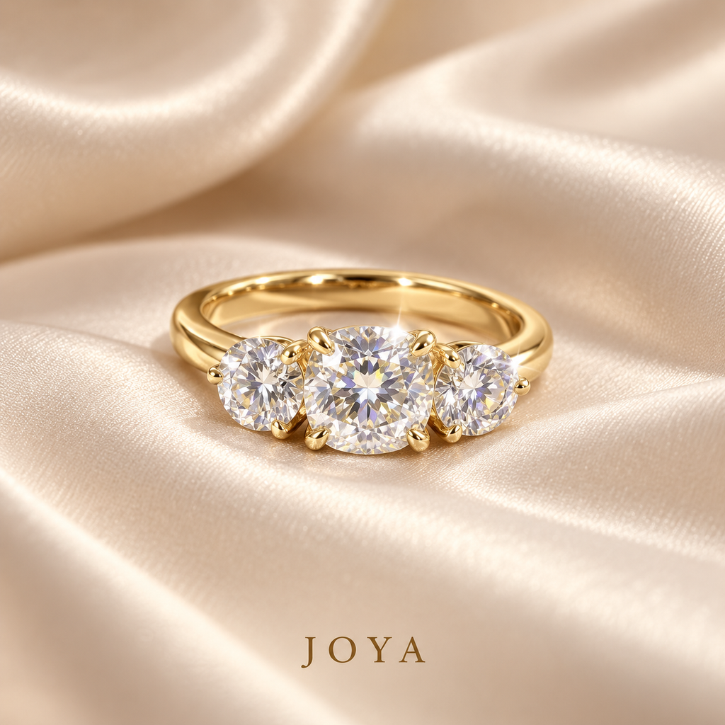 Bague trilogie en moissanite – JOYA