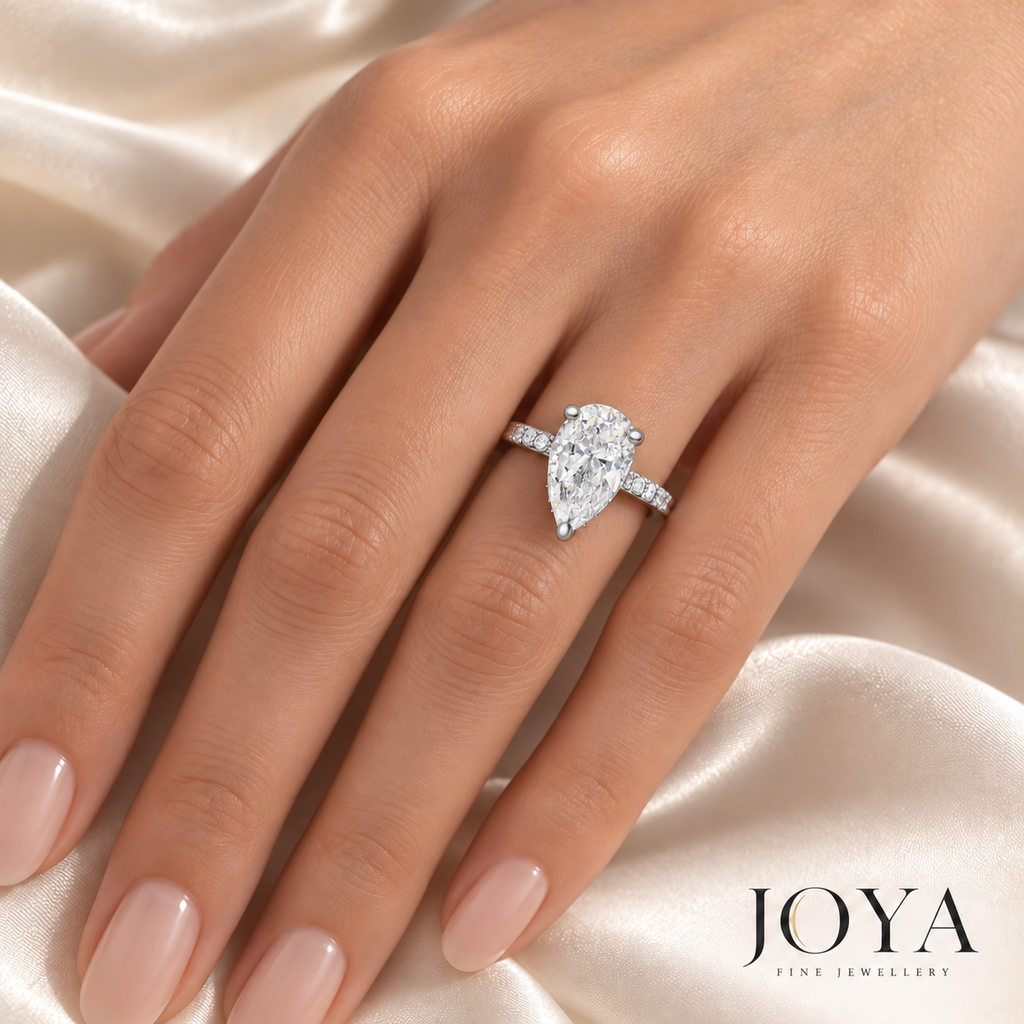 Bague Éclat Poire en moissanite 4 ct – JOYA