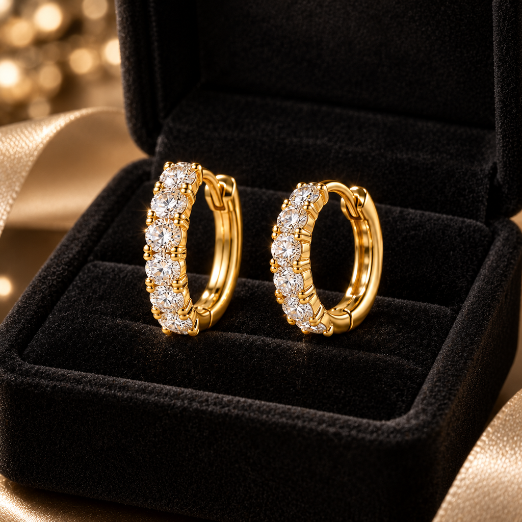 Créoles Lumière JOYA en moissanite