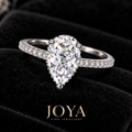 Bague Éclat Poire en moissanite 4 ct – JOYA
