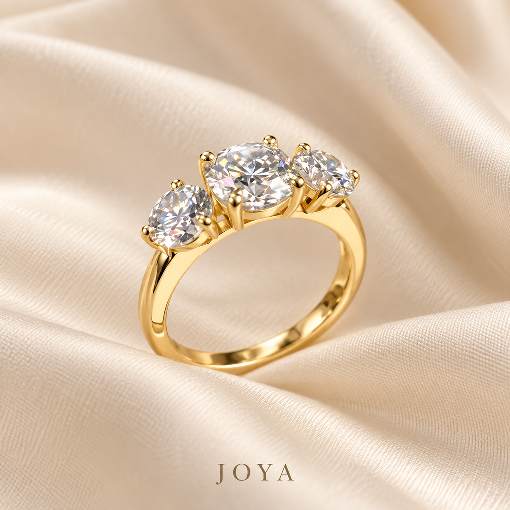 Bague trilogie en moissanite – JOYA