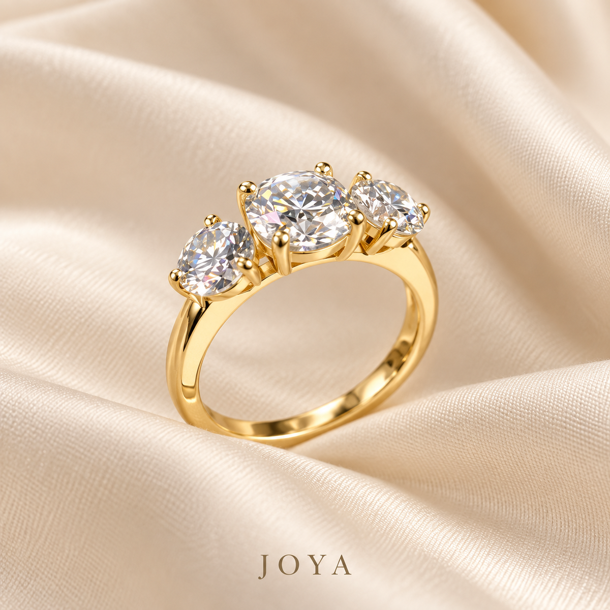 Bague trilogie en moissanite – JOYA