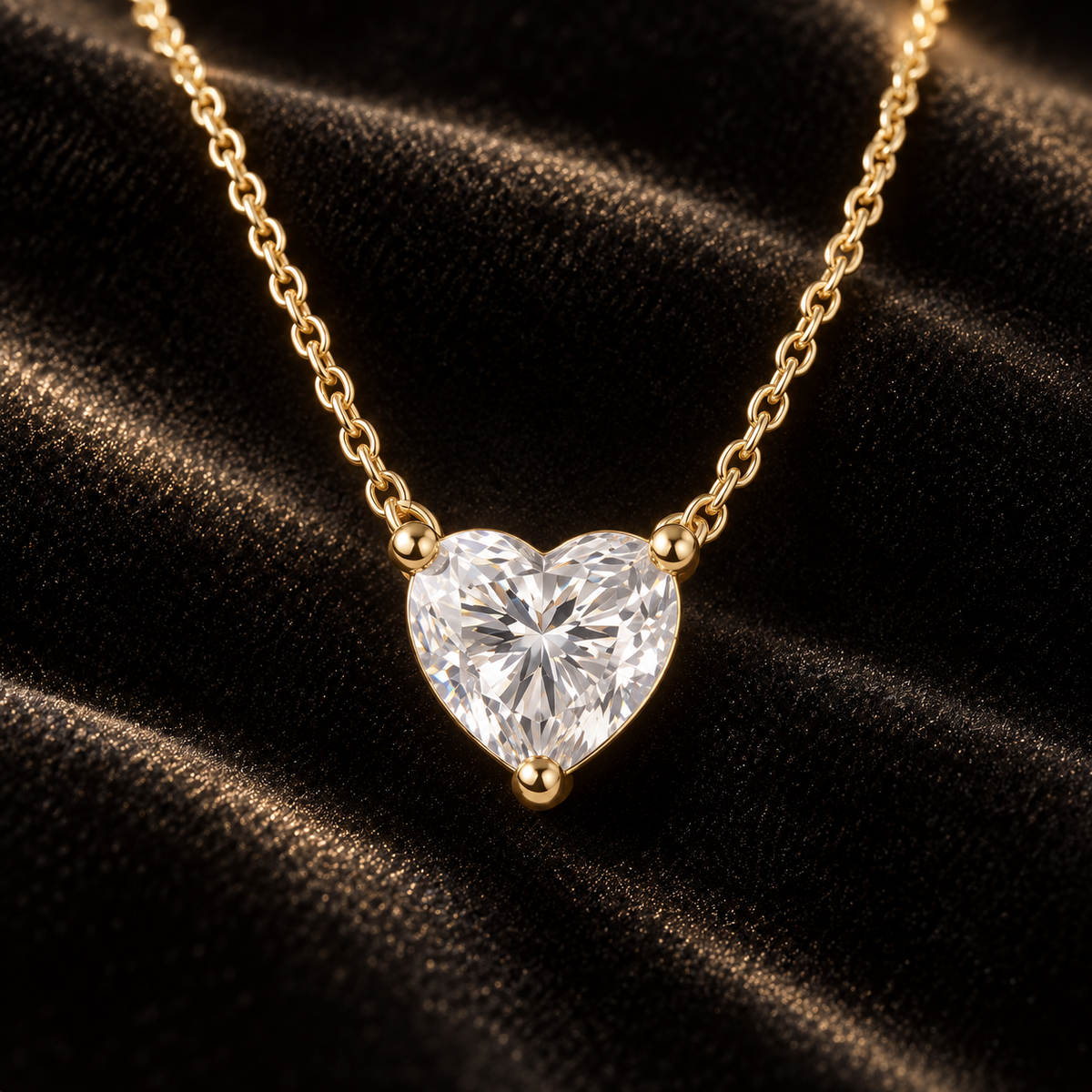 Pendentif Cœur Éternel en moissanite – JOYA