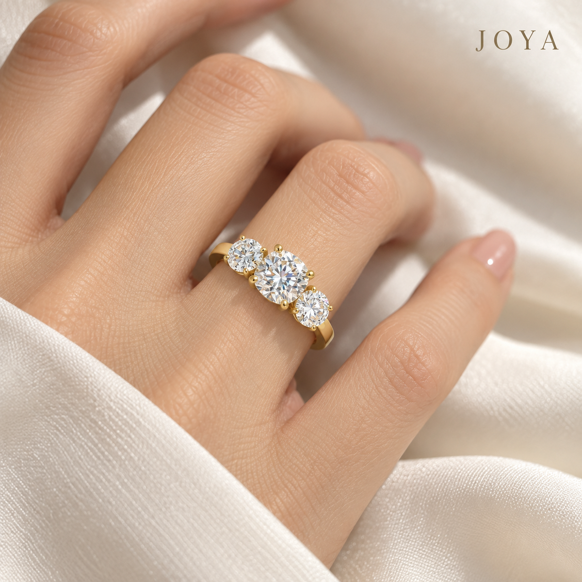 Bague trilogie en moissanite – JOYA