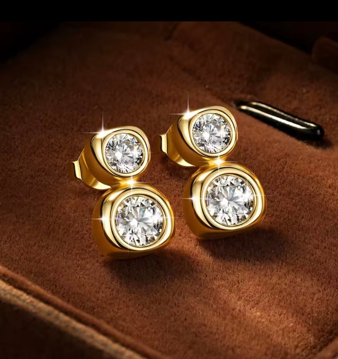 Boucles d’oreilles Duo Éclat en moissanite – JOYA