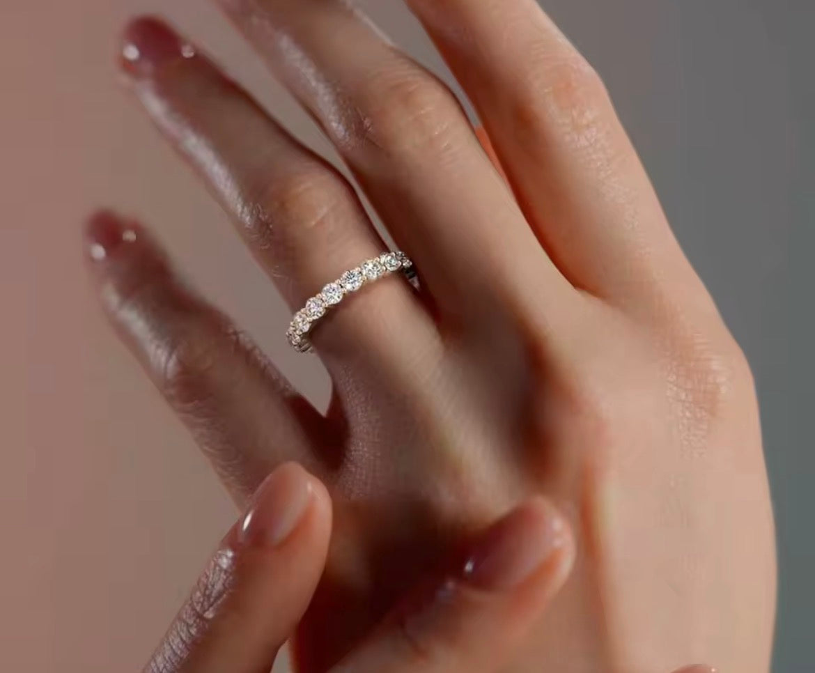 Bague éternité moissanite 4 mm – JOYA